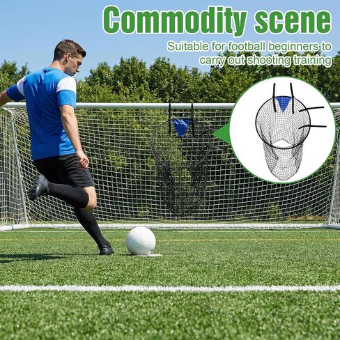 2 Pcs Soccer Training Net with 1 Pcs Target, 22 inch Top Bins Soccer Target Goal for Goal Training Easy to Attach Detach Ball Top Bin for Football Shooting Accuracy Practice Equipment Trainer Gift in Kuwait