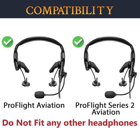 غطاء ميكروفون 4 قطع من SOULWIT لـ Bose ProFlight 1/2 - أسود | لسلسلة سماعات الطيران ProFlight 1/2 in Kuwait