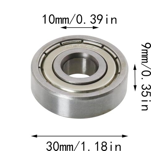 ZCZQC 4PCS Ball Bearing 6200Z 10x30x9mm High Quality Metal Double Shielded Ball Bearing for Various Mechanical Rotation Precision Instruments Fitness Equipment in Kuwait