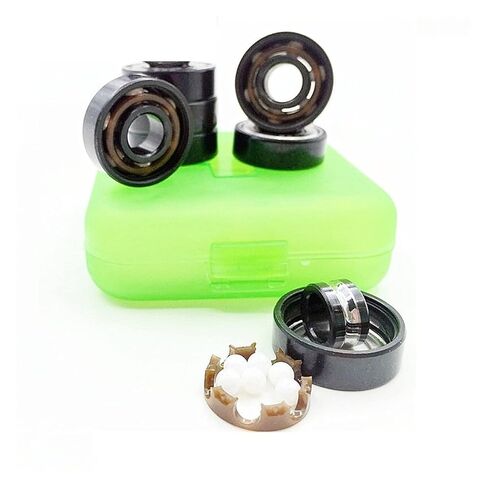 Bearings 8pcs 608 White or Black Pottery Beads ZrO2 or Si3N4 Hybrid Ceramic Bearing for Skate(8pcs Si3n4 Hybrid 608) in Kuwait