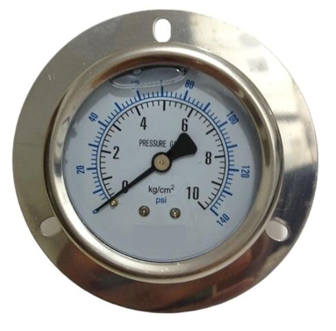 1pc YN60ZT Front Flange 2.5" 60mm Brass Movements Pressure Gauge r,Back Mount Manometer,Shock - Proof Oil - Filled Pressure Gauge(600KG) in Saudi Arabia