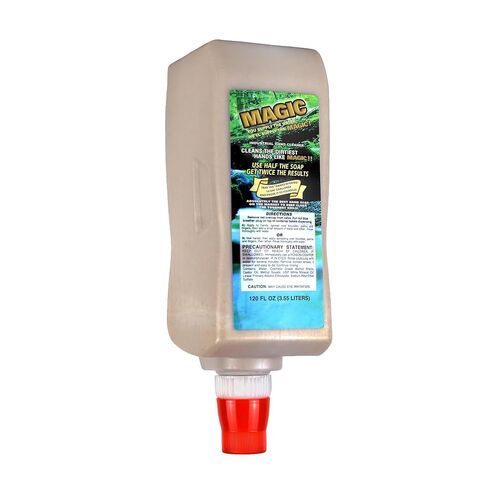Zenex Magic Hand Soap & Push-Style Dispenser Bundle - 4-Pack 3.55L Industrial Hand Cleaner with Walnut Shell Scrubbers & Wall Mounted Dispenser | Moisturizing | Remove Grease & Grime | Easy Install in Kuwait