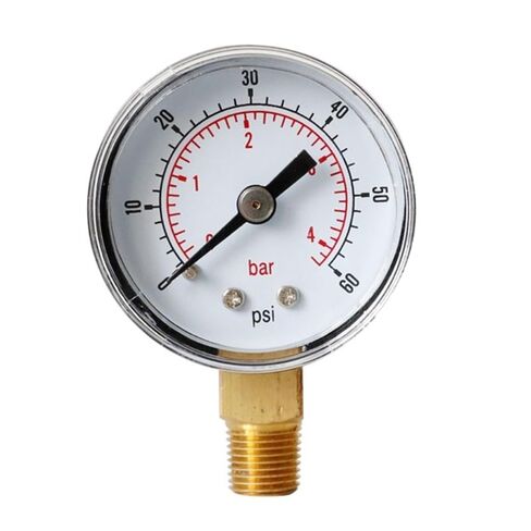 1pc Pressure Gauge 40mm 1/8 BSPT Rear Back 15,30,60.100,160,300 PSI & Bar for Air, Gas, Water, Fuel(0-200 PSI 14 Bar) in Saudi Arabia