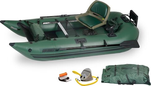 قارب صيد عائم Sea Eagle 285 بدون إطار قابل للنفخ بطول 9 بوصات - شخص واحد - خفيف الوزن ومحمول ومثالي للصيد وصيد الأسماك - يتم إعداده في 5 دقائق in Kuwait