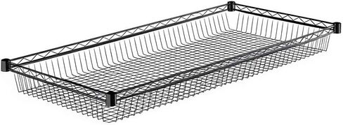24" x 48" NSF Additional Wire Shelf Basket, Heavy Duty Replacement Black Shelf for Commercial Racks in Kuwait