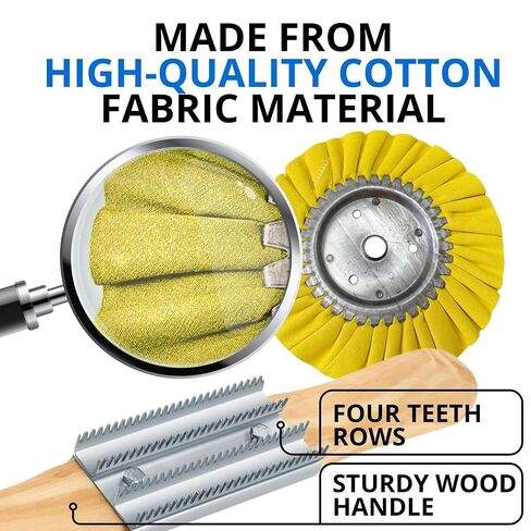 7PCS 8 Inch Aluminum Polishing Kit – Airway Buffing Wheels and Compounds Set for Metal Rim Shine Restoration Grinder Compatible Wheel Polisher for Chrome Finishing and Surface Refining in Kuwait