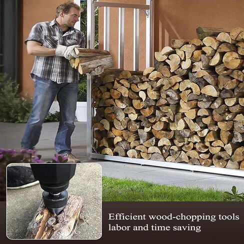 6 Pcs Wood Splitting Drill Bit Set Includes 38mm/45mm Dual Sizes + 4 Adapters, Compatible with Rotary Hammer/Impact Drill/Cordless Drill, Efficient & Safe Firewood Splitter Tool in Kuwait