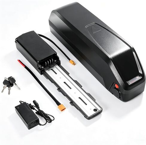 بطارية 48V13Ah Ebike، بطارية ليثيوم لمحرك الدراجات 250W 350W 500W 750W 1000W، مع موصل XT60، قاعدة البطارية، قفل آمن، ضوء مؤشر LED (شهادة UL) in Kuwait