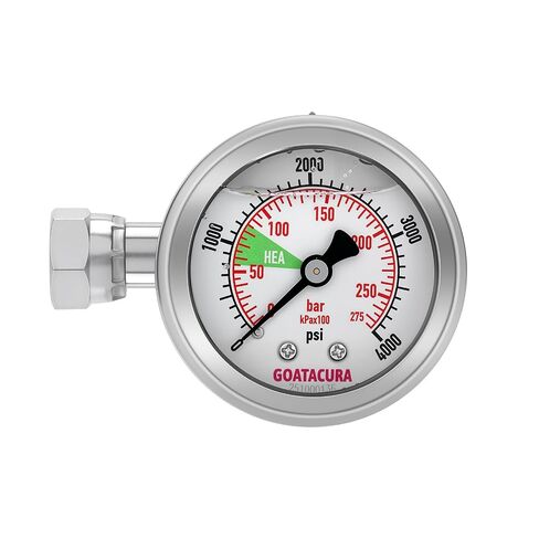 مقياس ضغط الرش HEA 0-4000psi مع تركيب على شكل حرف T، وصلة NPT 1/4 بوصة، متوافق مع بخاخ Titan/Wagner Airless، بديل لـ Titan 0580495/580495 in Kuwait