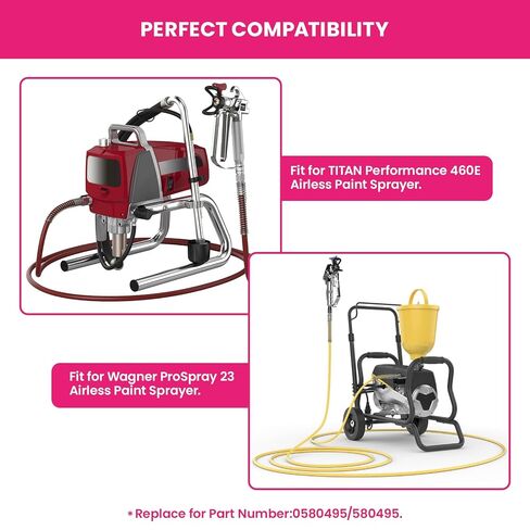 مقياس ضغط الرش HEA 0-4000psi مع تركيب على شكل حرف T، وصلة NPT 1/4 بوصة، متوافق مع بخاخ Titan/Wagner Airless، بديل لـ Titan 0580495/580495 in Kuwait