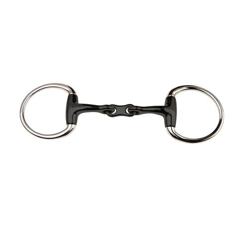 JP Korsteel Sweet Iron French Link Eggbutt Snaffle Bit (5in) (Black) in Saudi Arabia