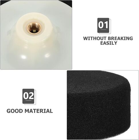 Drill Polishing Kit with 5 Inch Black Sponge Buffing Pad for Car Paint and Boat Polishing, Professional-Grade Polisher Attachment with Easy Installation for Waxing and Detailing in Kuwait