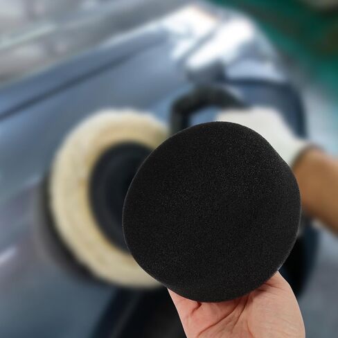 Drill Polishing Kit with 5 Inch Black Sponge Buffing Pad for Car Paint and Boat Polishing, Professional-Grade Polisher Attachment with Easy Installation for Waxing and Detailing in Kuwait