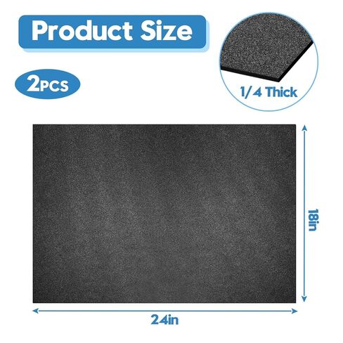 قطعتان من صفائح بلاستيك ABS مقاس 18 × 24 بوصة، لوح أسود صلب من البلاستيك الحراري مع جوانب مزخرفة وناعمة، مثالية للمشروعات التي تصنعها بنفسك، والحرف اليدوية، والتشكيل الحراري والتطبيقات الهيكلية in Kuwait