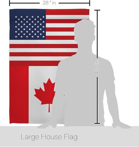 World Cup Canada USA Friendship Flag American Banner Pack Wall Art Patio Porch Lawn Garden Outdoor Decorations Tapestry Yard Signs FIFA Gifts Sports Fan Trophy Soccer Game Football Made in USA in Kuwait