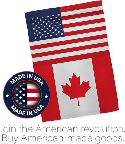 World Cup Canada USA Friendship Flag American Banner Pack Wall Art Patio Porch Lawn Garden Outdoor Decorations Tapestry Yard Signs FIFA Gifts Sports Fan Trophy Soccer Game Football Made in USA in Kuwait