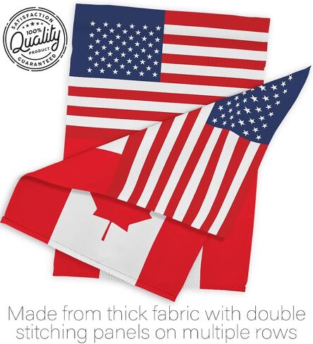 World Cup Canada USA Friendship Flag American Banner Pack Wall Art Patio Porch Lawn Garden Outdoor Decorations Tapestry Yard Signs FIFA Gifts Sports Fan Trophy Soccer Game Football Made in USA in Kuwait