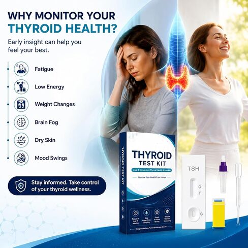 At-Home Thyroid Test Kit– Reliable Rapid Screening for Thyroid Health – Simple & Discreet (2 Pack) in Kuwait