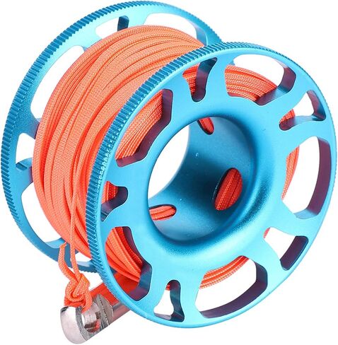 Generic KEEP Diving Tech Spool، بكرة ألومنيوم خفيفة الوزن للطيران مع مغامرات تحت الماء (أسود) in Kuwait