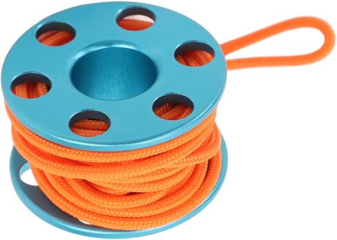 Generic Diving Finger Reel Mini Spool Reel with Glow in The Dark Line for Cave Diving and Kayaking - High Visibility Aluminum Alloy (Blue) in Kuwait