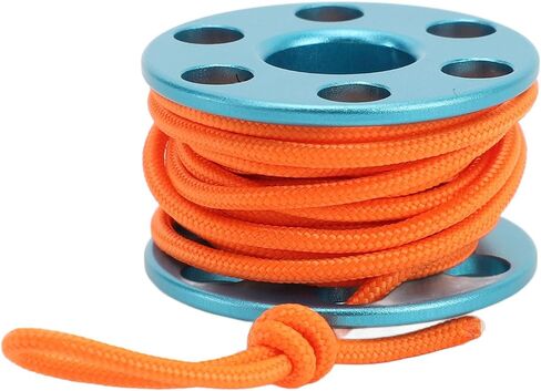 Generic Diving Finger Reel Mini Spool Reel with Glow in The Dark Line for Cave Diving and Kayaking - High Visibility Aluminum Alloy (Blue) in Kuwait