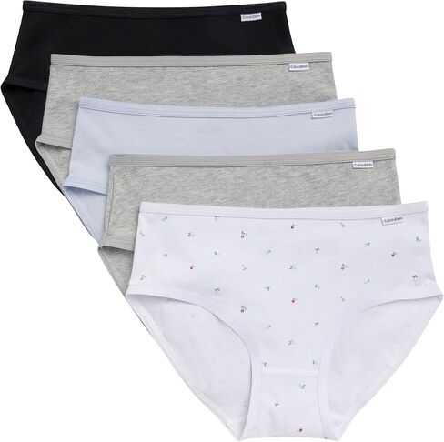 Calvin Klein Girls' Little Girls Cotton Jersey Briefs 5-pack in Kuwait