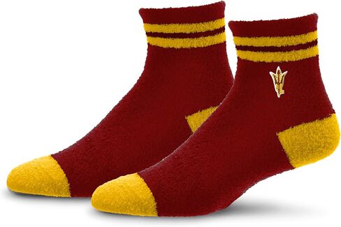 For Bare Feet NCAA ARIZONA STATE SUN DEVILS Cozy Two Stripe Quarter Sock Team Color OSFM in Kuwait