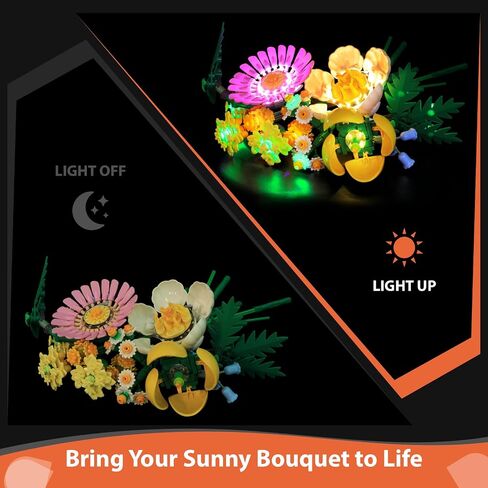 طقم إضاءة لـ Lego Petite Sunny Bouquet 10347، طقم إضاءة LED متوافق مع نموذج البناء Lego 10347 (لا يشمل مجموعة النموذج) in Kuwait