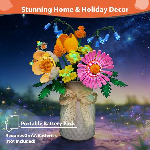 طقم إضاءة لـ Lego Petite Sunny Bouquet 10347، طقم إضاءة LED متوافق مع نموذج البناء Lego 10347 (لا يشمل مجموعة النموذج) in Kuwait
