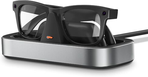 Charging Station for Meta Ray-Ban Glasses - Wayfarer, Skyler, Headliner & Oakley Meta HSTN Charger with LED Indicator (Gray) in Kuwait