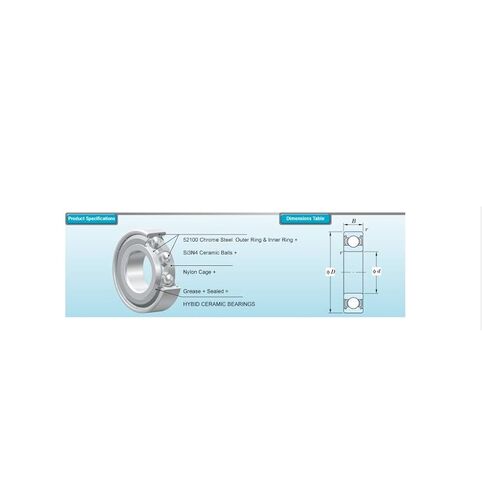 Power Transmission Products S6900 S6801 S6000 S6901 S6800 440C Stainless Steel Rings with Si3N4 Ceramic Balls Bearing Ball Bearings(S6901RS 12x24x6mm) in Kuwait