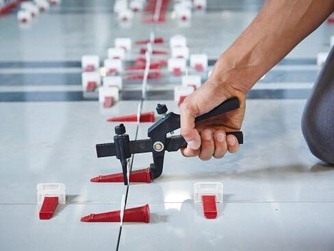 نظام تسوية البلاط الاحترافي المضاد للشفاه من T-Lock PERFECT LEVEL MASTER - الفواصل فقط - الأوتاد الحمراء غير متضمنة وتباع بشكل منفصل (1500، 2 مم) in Kuwait
