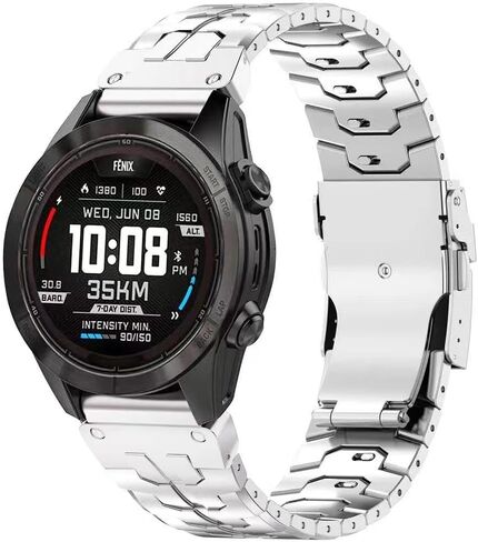 لا توجد أداة مطلوبة 22 مم من التيتانيوم نطاق متوافق مع Tactix 8 47mm/Fenix ​​8 47mm/7/6 Pro/Forerunner 965،26mm Metal Fit Fit Fit Fit for Tactix 8 51mm/Instinct 3 50mm/Fenix ​​8 51mm/7x Pro/6x Pro in Kuwait