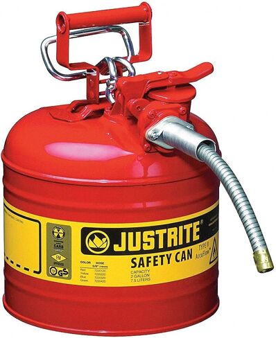 Justrite - علب الأمان Accuflow من النوع II 2G/7.5L خرطوم Iiaf أحمر 5/8: 400-7220120 - 2g/7.5l خرطوم Iiaf أحمر 5/8 in Kuwait