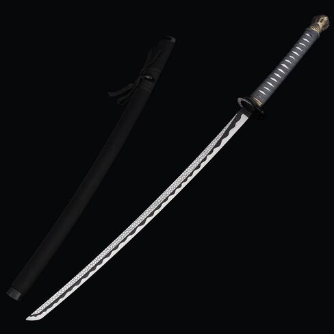 41 بوصة Moonveil Sword طبق الأصل سيف Moonveil Katana مصنوعة من الفولاذ المقاوم للصدأ، غمد الألومنيوم، مناسبة للكوسبلاي والديكور، ليست حادة in Kuwait