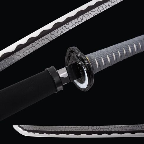 41 بوصة Moonveil Sword طبق الأصل سيف Moonveil Katana مصنوعة من الفولاذ المقاوم للصدأ، غمد الألومنيوم، مناسبة للكوسبلاي والديكور، ليست حادة in Kuwait