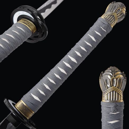 41 بوصة Moonveil Sword طبق الأصل سيف Moonveil Katana مصنوعة من الفولاذ المقاوم للصدأ، غمد الألومنيوم، مناسبة للكوسبلاي والديكور، ليست حادة in Kuwait