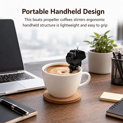 6pcs Boat Motor Coffee Stirrer, Wind Up Outboard Motor Coffee Mixer, Efficient & Uniform Mixing Marine Engine Coffees Mixer, Mini Drink Stirrer Gadget for Home Office in Kuwait