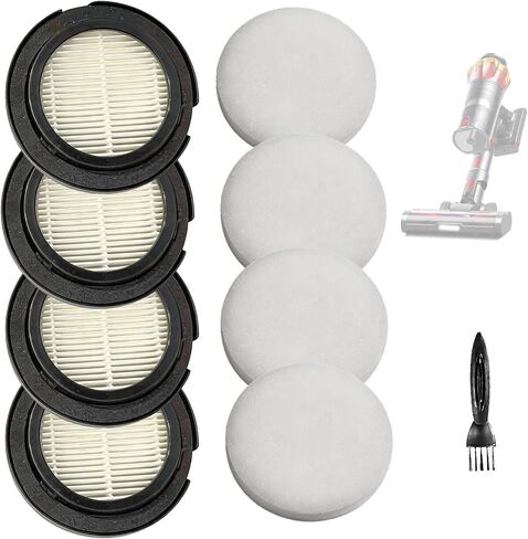 4Pack Nova V5 Hepa Filters and Sponges Compatible with Mohomo Cordless Vacuum Cleaner, Washable and Durable Filters Works with Nova V5 Self-Standing Stick Vacuum in Kuwait
