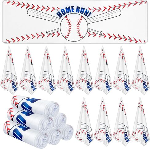 Draupnir 18 Pcs Cooling Towel 40 x 12 in Baseball Cooling Towels, Sport Cooling Towels Bulk Breathable Cooling Rags Softball Soccer Golf Sweat Towel Team Gifts in Kuwait
