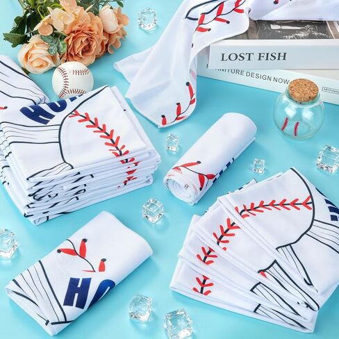 Draupnir 18 Pcs Cooling Towel 40 x 12 in Baseball Cooling Towels, Sport Cooling Towels Bulk Breathable Cooling Rags Softball Soccer Golf Sweat Towel Team Gifts in Kuwait