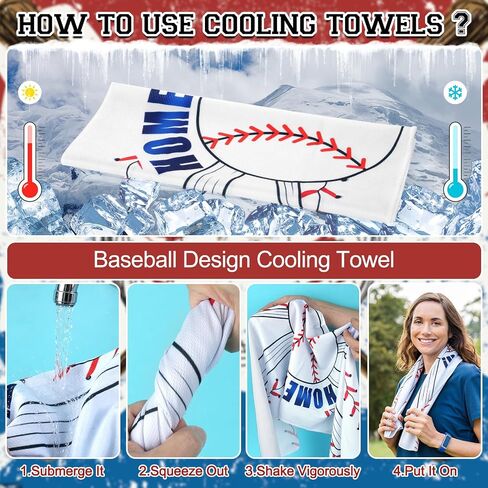 Draupnir 18 Pcs Cooling Towel 40 x 12 in Baseball Cooling Towels, Sport Cooling Towels Bulk Breathable Cooling Rags Softball Soccer Golf Sweat Towel Team Gifts in Kuwait