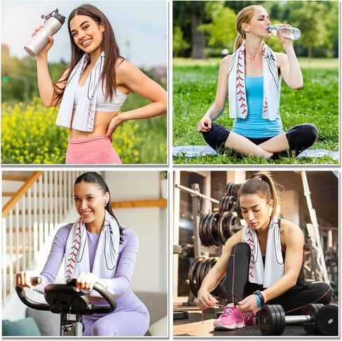 Draupnir 18 Pcs Cooling Towel 40 x 12 in Baseball Cooling Towels, Sport Cooling Towels Bulk Breathable Cooling Rags Softball Soccer Golf Sweat Towel Team Gifts in Kuwait