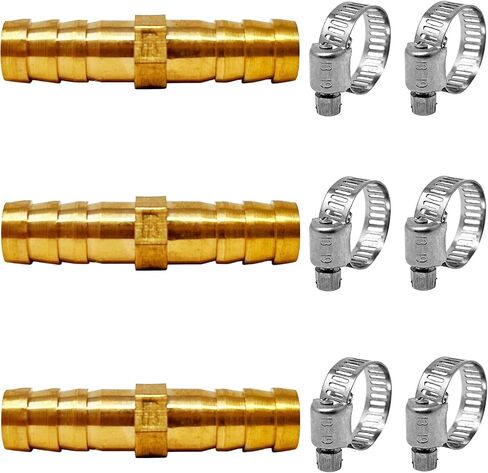 Rubber Air Hose Repair Kit 3/8 Inch With Stainless Steel Clamps, Pack of 3 in Kuwait