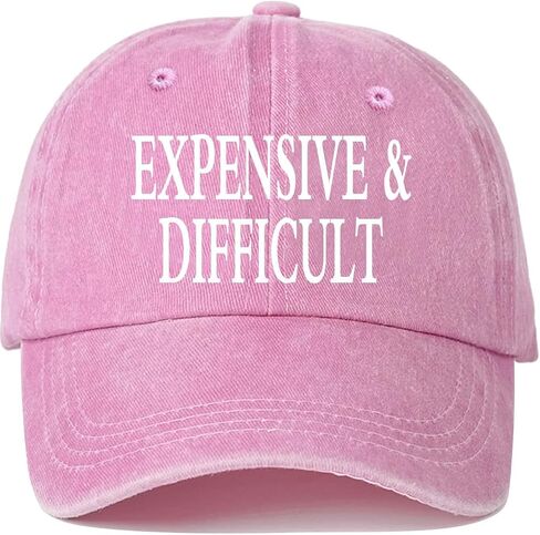 Trendy Vintage Washed Cotton Expensive Difficult Printed Baseball Cap Retro Dad Hat Outdoor Daily Travel Gift in Kuwait