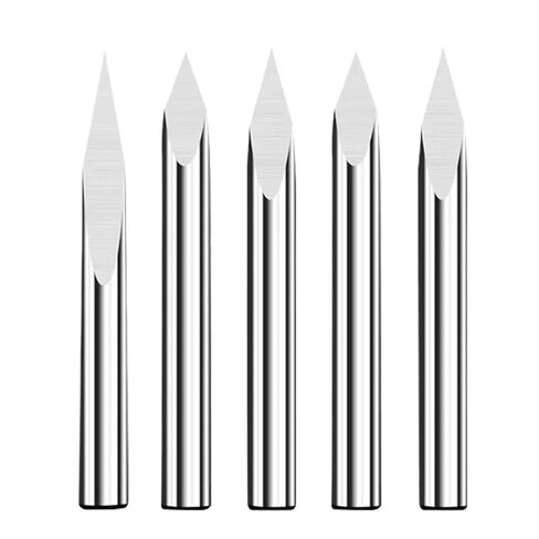 Vsharp 3 Edges 6mm Carbide V-Shape Engraving Bit TriangularMilling Cutter Wood Acrylic PVC Jade Metal CNC Tool Engraving Carving(6x90Deg.x0.3) in Kuwait