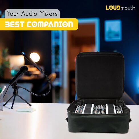 حقيبة مزج الصوت للسفر من Loudmouth | حقيبة متينة ومبطنة لموسيقي DJ | 15.5 بوصة × 15.5 بوصة × 6.75 بوصة in Kuwait