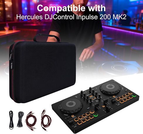 حافظة وحدة تحكم DJ LTGEM متوافقة مع وحدة تحكم DJ AlphaTheta DDJ-FLX2، أسود (الجراب فقط) in Kuwait
