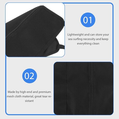 KALLORY Surfboard Mesh Bag Paddleboard Storage Pouch Water Sports Deck Bag with Mesh Net Suitable for Sup Board Accessories and Outdoor Use in Kuwait