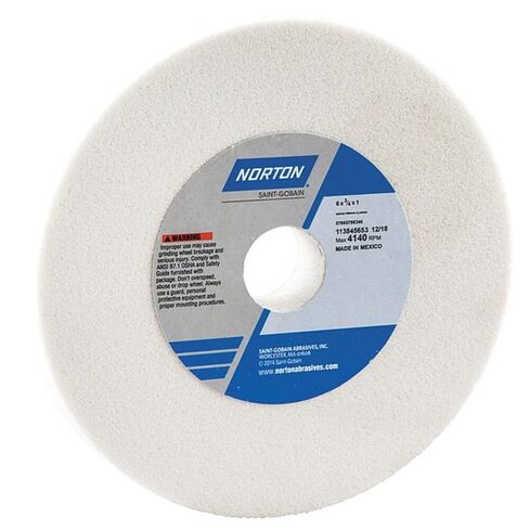 مواد كاشطة NORTON - St. Gobain Premium Alundum 38A (07660788283) نوع 01 عجلة مقعد وقاعدة، مادة كاشطة من أكسيد الألومنيوم الناعم جدًا، 1 بوصة، قطر 8 بوصة × 1 بوصة سمك in Kuwait